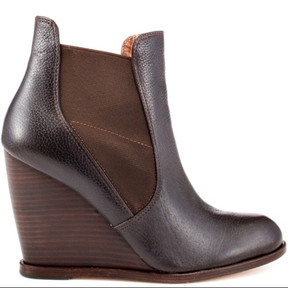 Corso como Lexy brown leather wedge